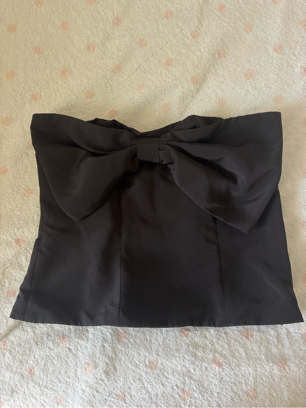 express Black Strapless Bow Bustier Top